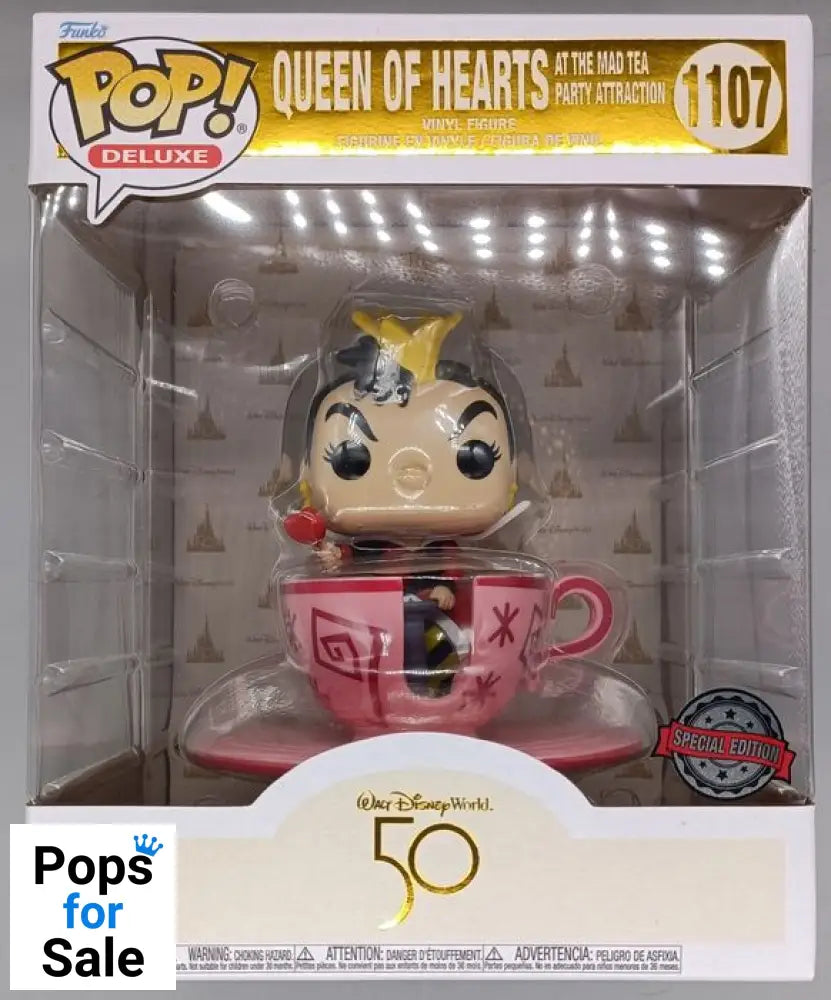 #1107 Queen of Hearts Disney Mad Tea Party Attraction Funko POP - PopsforSale.co.uk