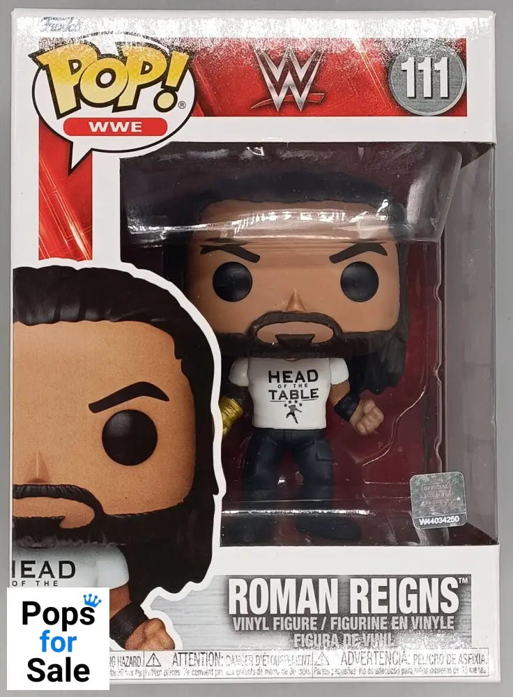 111 Roman Reigns (Head of the Table) - WWE - Funko POP - Box Damaged