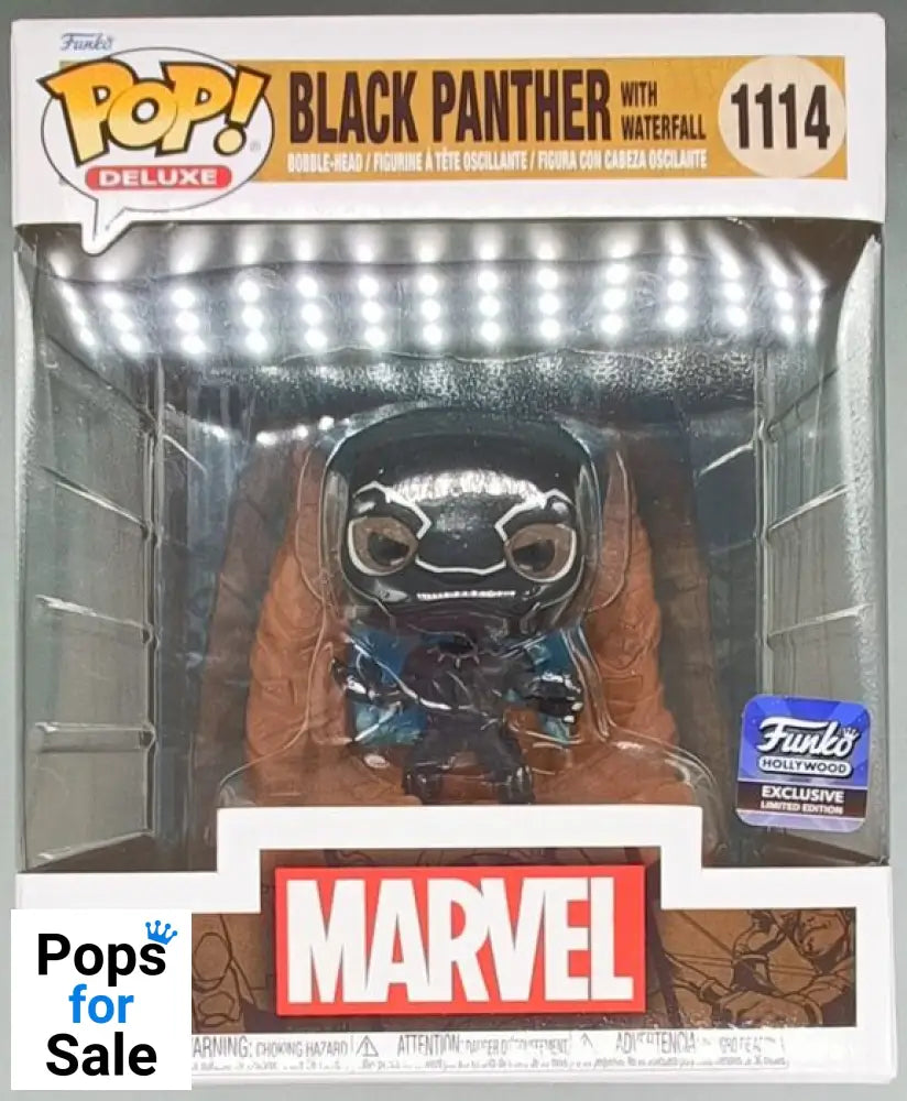 1114 Black Panther (with Waterfall) Deluxe Marvel Funko POP