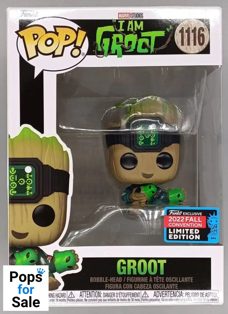 #1116 Groot (w/ Light) Marvel I Am Groot - 2022 Con Box Damaged Funko POP - PopsforSale.co.uk