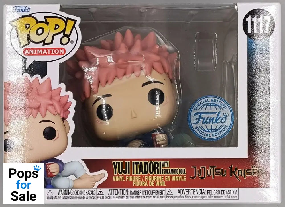 #1117 Yuji Itadori (w/ Tsukamoto Doll) - Jujutsu Kaisen Funko POP - PopsforSale.co.uk