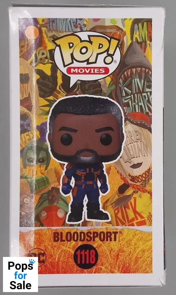 #1118 Bloodsport (Unmasked) The Suicide Squad Box Damaged Funko POP - PopsforSale.co.uk