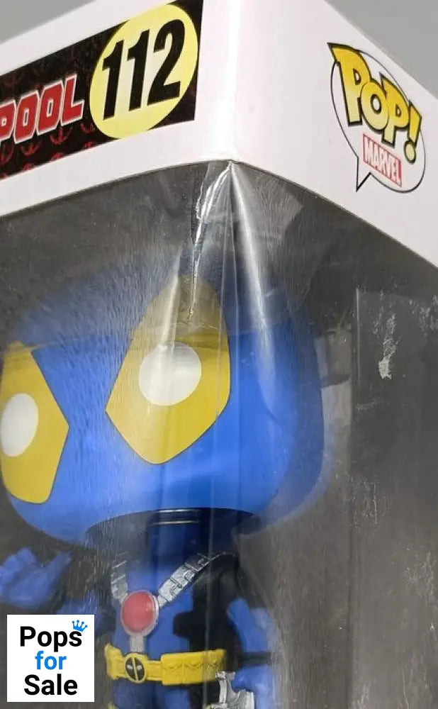 #112 Deadpool (Thumb Up- X-Men Blue) - Marvel Box Damaged Funko POP