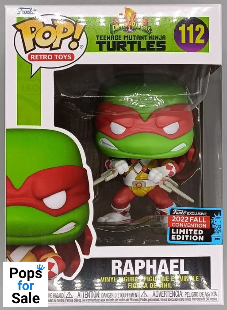 112 Raphael - TMNT Power Rangers - 2022 Con Funko POP