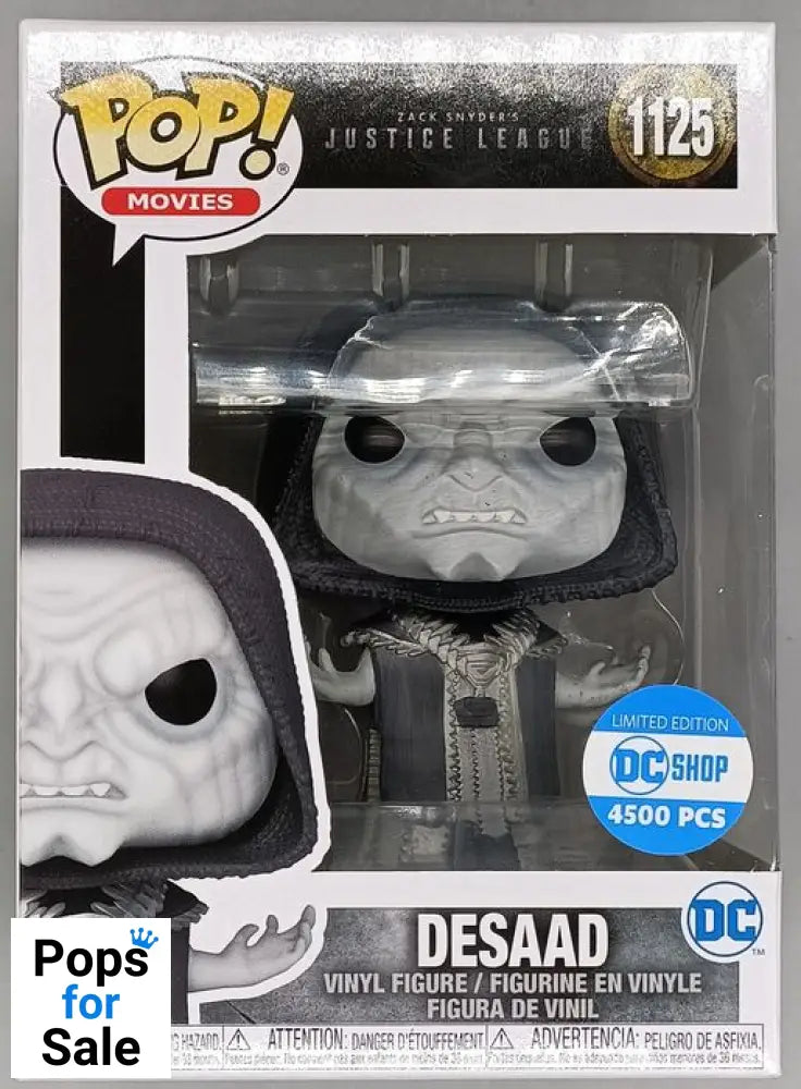 #1125 DeSaad - B&W Metallic - DC Justice League - 4500 Ltd Funko POP - PopsforSale.co.uk