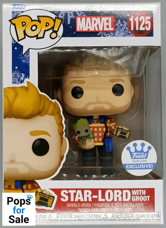 #1125 Star-Lord (with Groot) Marvel Guardians of the Galaxy Funko POP - PopsforSale.co.uk