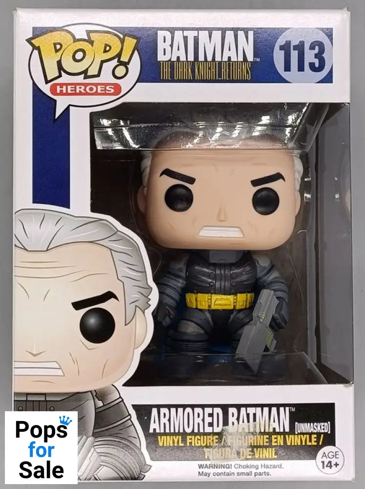 #113 Armored Batman (Unmasked) DC Dark Knight Returns Box Damaged Funko POP - PopsforSale.co.uk