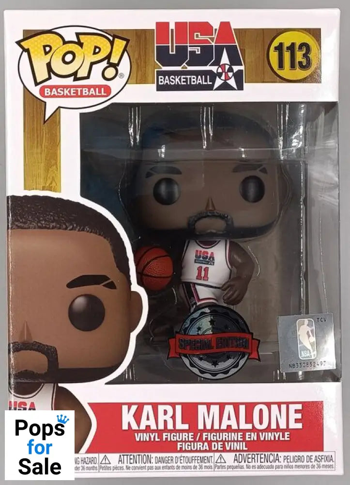 #113 Karl Malone (USA) - NBA Funko POP - PopsforSale.co.uk