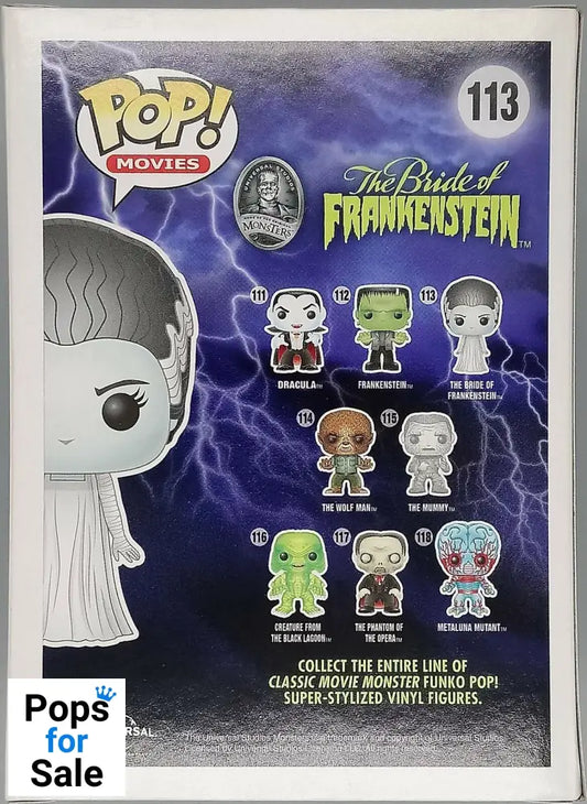 113 The Bride of Frankenstein - Glow - Universal Monsters Funko POP