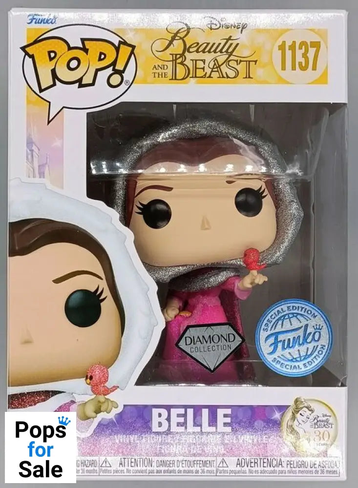 1137 Belle (Winter) Diamond - Disney Beauty and the Beast - Brand New Funko POP