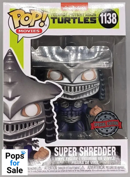1138 Super Shredder - Metallic Teenage Mutant Ninja Turtles Funko POP - Box Damaged