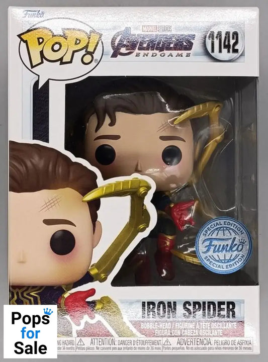 1142 Iron Spider (Unmasked) Marvel Avengers Endgame - Box Damaged Funko POP