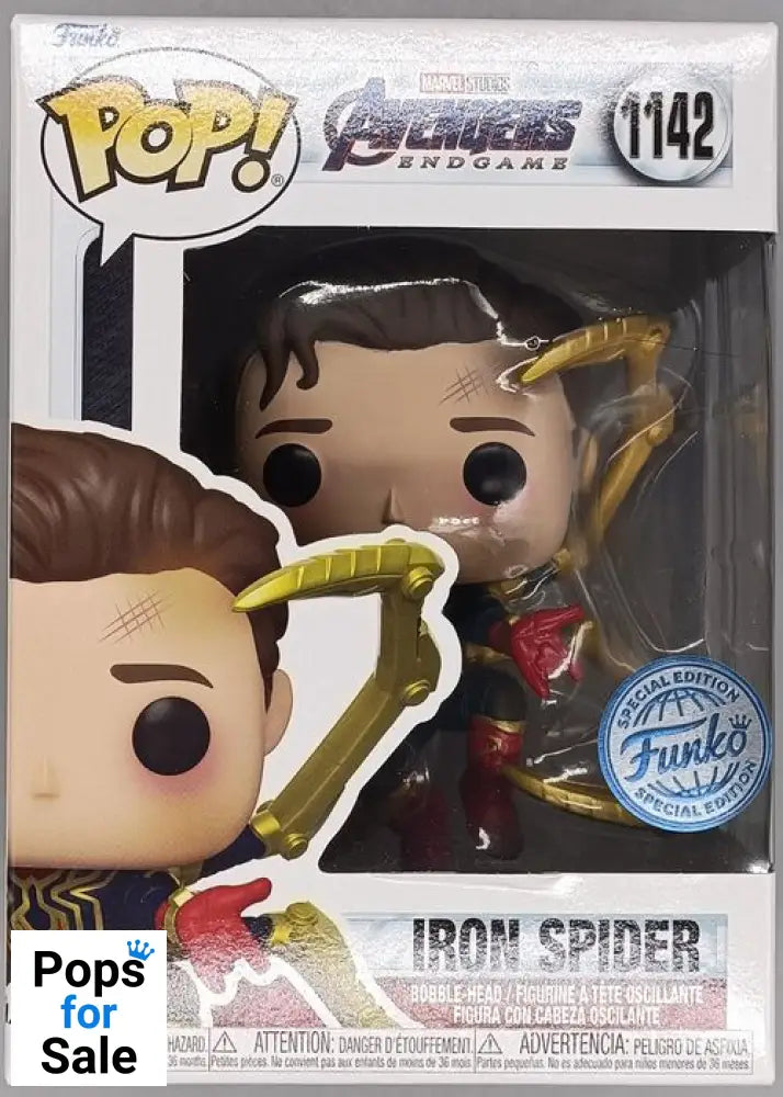 #1142 Iron Spider (Unmasked) Marvel Avengers Endgame Funko POP