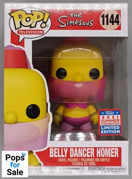 #1144 Belly Dancer Homer - The Simpsons - 2021 Con Box Damaged Funko POP - PopsforSale.co.uk