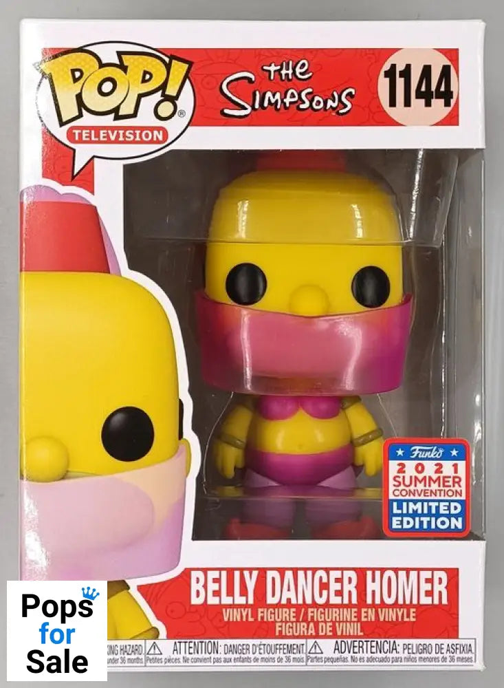 #1144 Belly Dancer Homer - The Simpsons - 2021 Con Funko POP - PopsforSale.co.uk