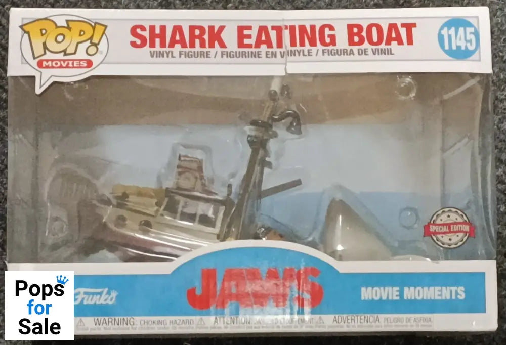 #1145 Shark Eating Boat - Movie Moment - JAWS - Box Damaged Funko POP