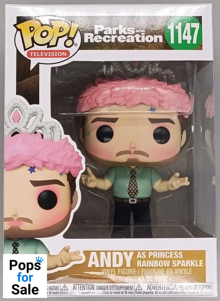 1147 Andy (as Princess Rainbow Sparkle) Parks and Rec - Box Damaged Funko POP