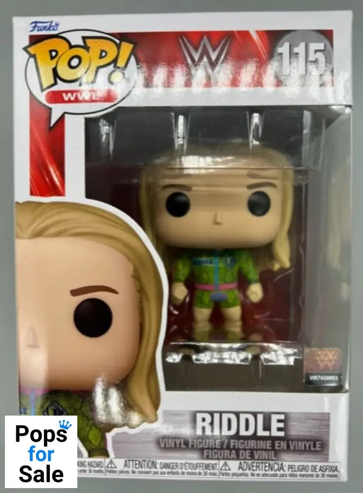 #115 Riddle - WWE  - Box Damaged Funko POP