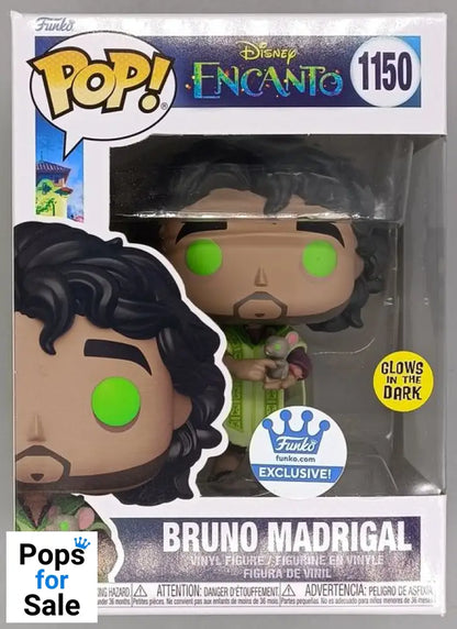 #1150 Bruno Madrigal Glow - Disney Encanto - Box Damaged Funko POP - PopsforSale.co.uk