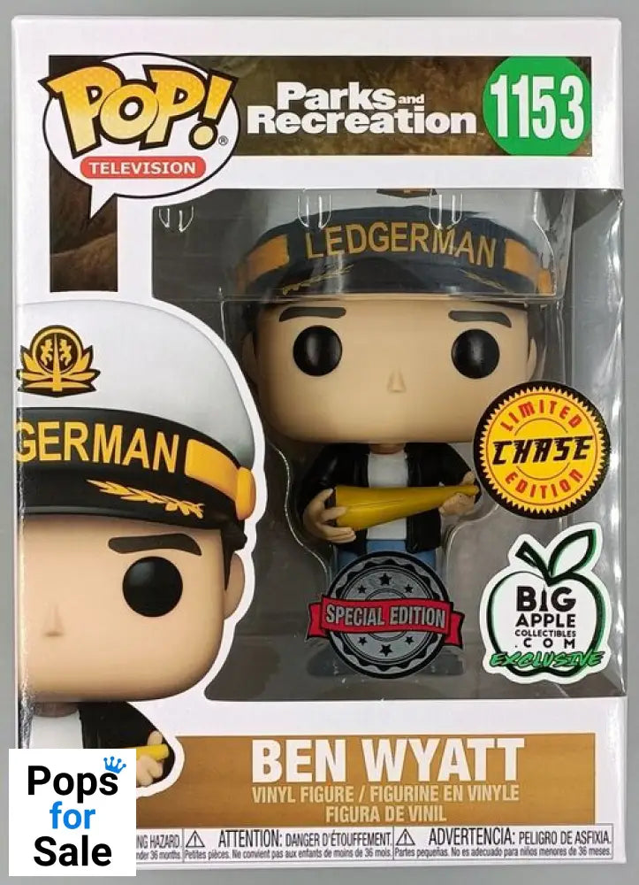 1153 Ben Wyatt (Hat) Chase - Parks and Recreation Funko POP - Brand New