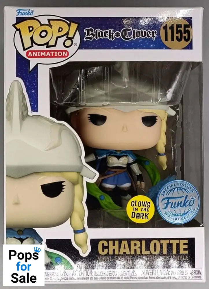 1155 Charlotte - Glow - Black Clover - New Funko POP