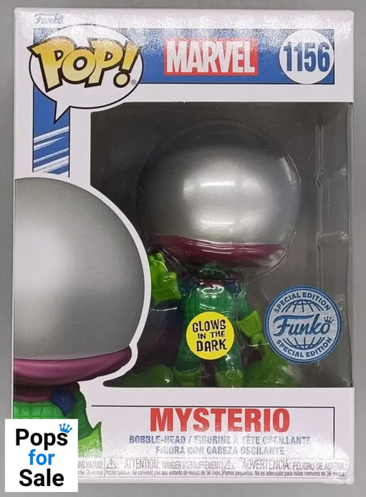 #1156 Mysterio Glow Marvel Spider-man Box Damaged Funko POP - PopsforSale.co.uk