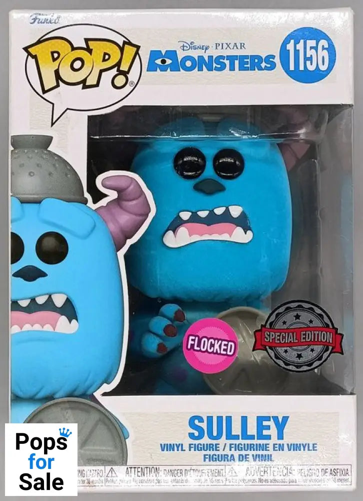 #1156 Sulley (w/ Lid) Flocked - Disney Monsters Inc - Box Damaged Funko POP - PopsforSale.co.uk