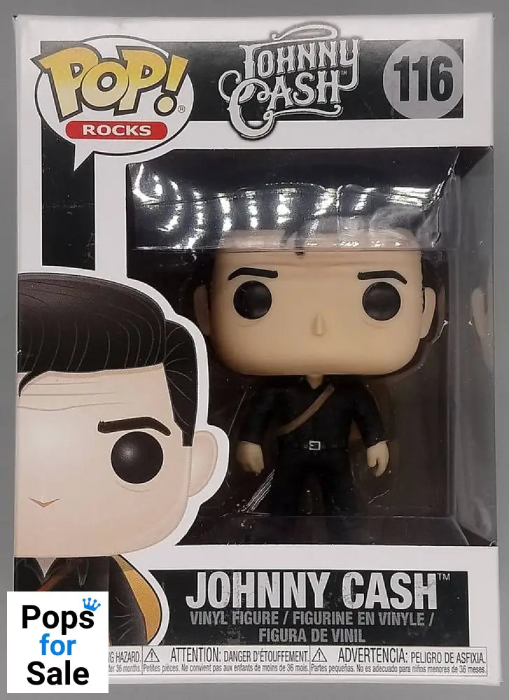 116 Johnny Cash (Black) - Funko POP - Box Damaged