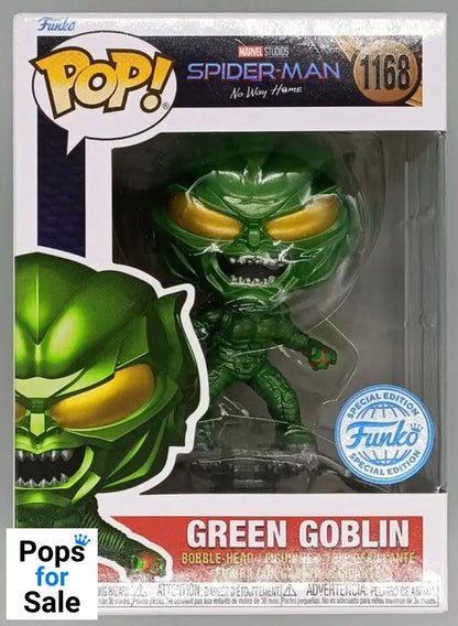 1168 Green Goblin (Masked) Metallic Marvel Spider-man No Way Home - Box Damaged Funko POP