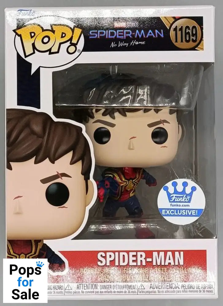 #1169 Spider-Man (Unmasked) Marvel No Way Home Box Damaged Funko POP - PopsforSale.co.uk