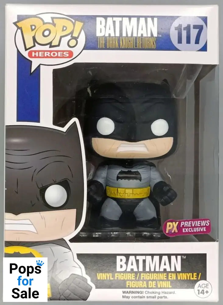 #117 Batman (Black) - DC The Dark Knight Returns Box Damaged Funko POP