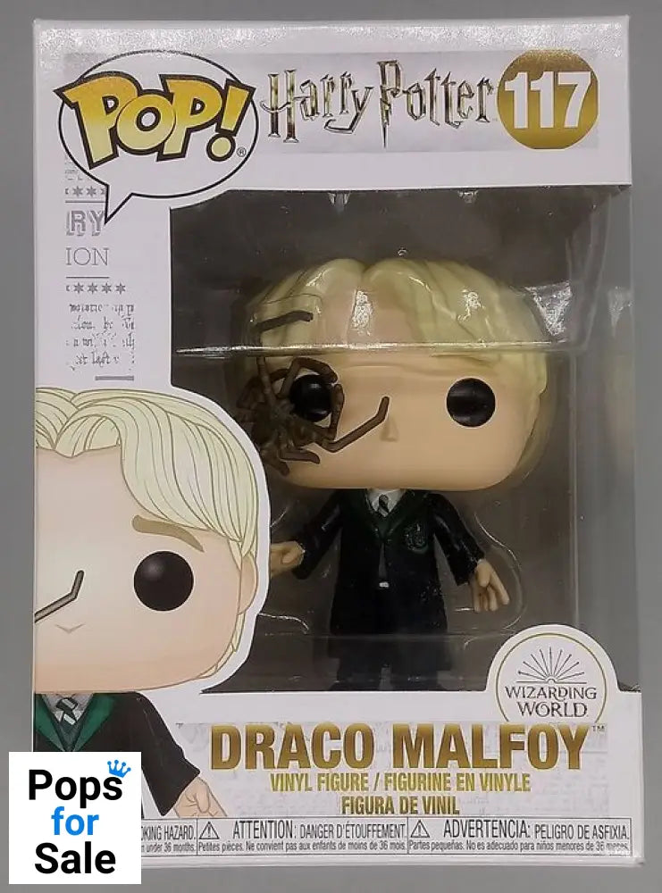 117 Draco Malfoy (w/ Whip Spider) - Harry Potter - Box Damaged Funko POP