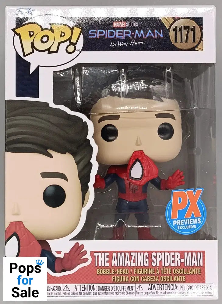 #1171 The Amazing Spider-Man (Unmasked) Marvel No Way Home Funko POP - PopsforSale.co.uk