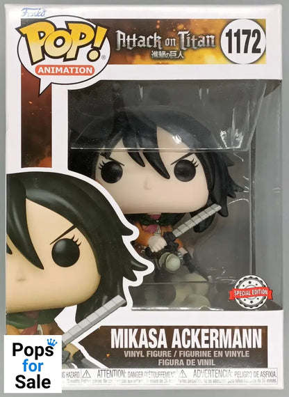 #1172 Mikasa Ackermann Battle - Attack on Titan Damaged Box