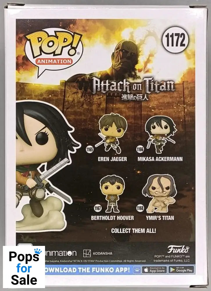#1172 Mikasa Ackermann (Battle) - Attack on Titan Funko POP