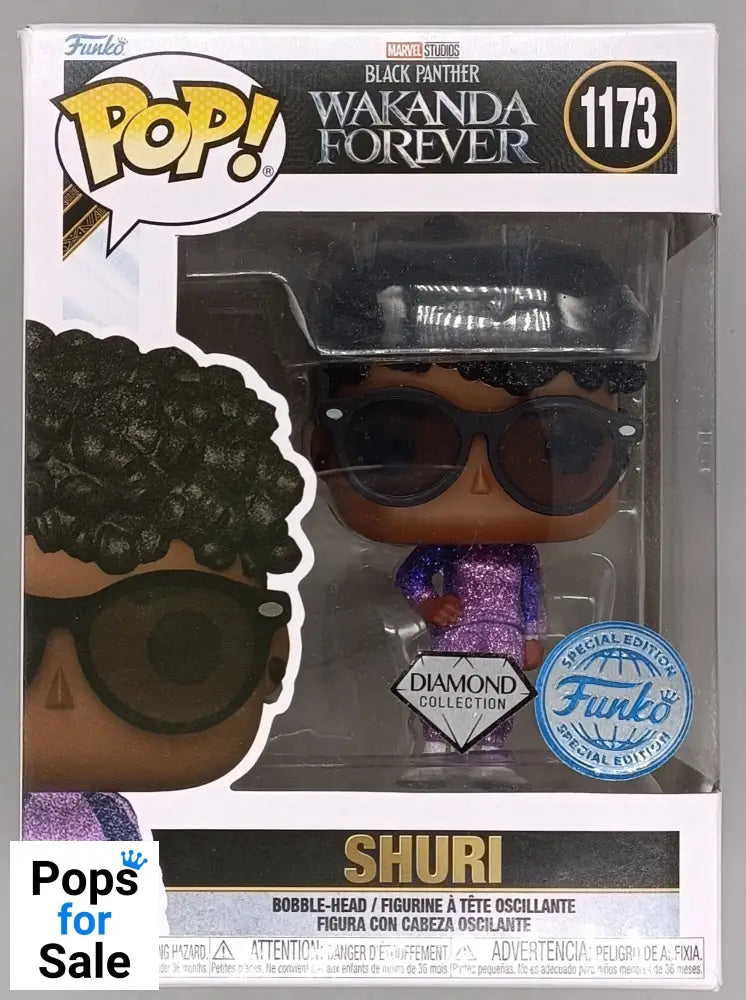 1173 Shuri (w/ Sunglasses) Diamond Marvel Wakanda Forever - Box Damaged Funko POP