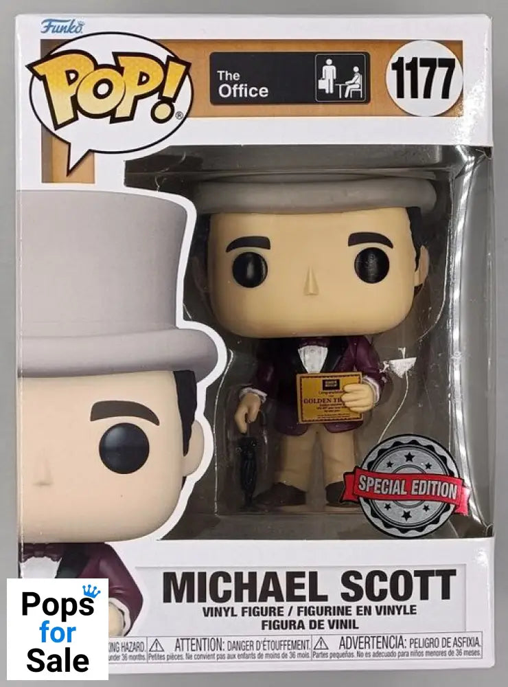 1177 Michael Scott (Golden Ticket) - The Office Funko POP - Brand New