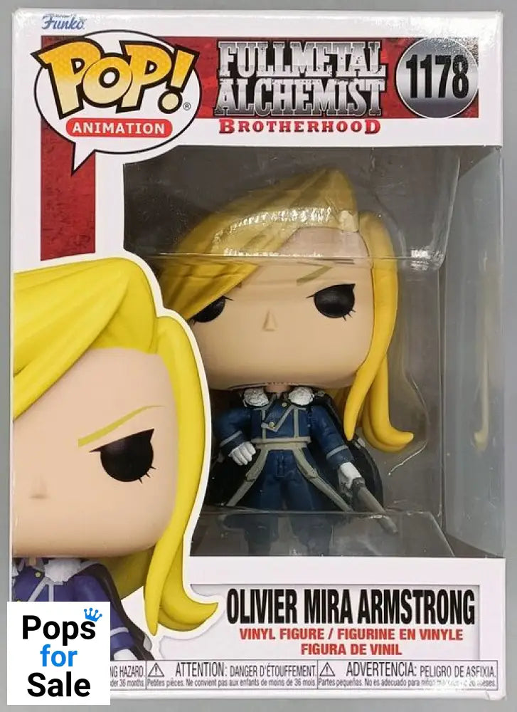 #1178 Olivier Mira Armstrong - Fullmetal Alchemist - Box Damaged Funko POP - PopsforSale.co.uk