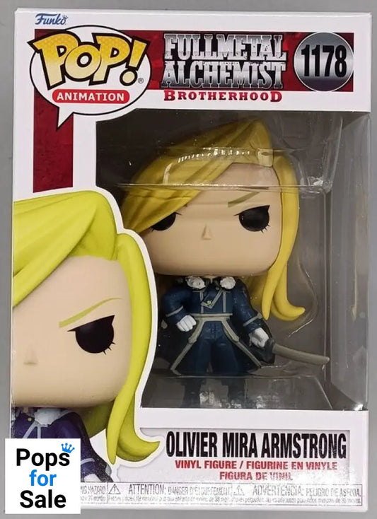 #1178 Olivier Mira Armstrong - Fullmetal Alchemist - Brand New Funko POP in Protector - PopsforSale.co.uk