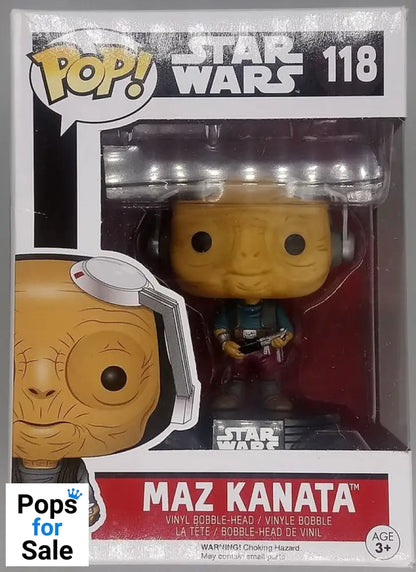 #118 Maz Kanata (Goggles Up)  Star Wars Box Damaged Funko POP