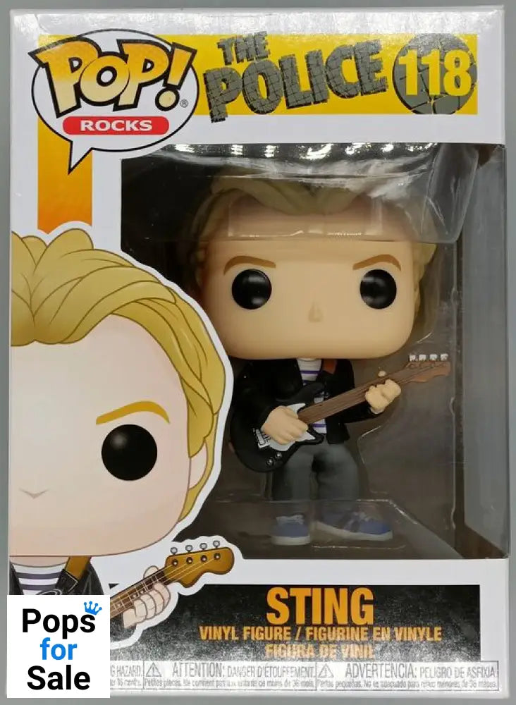 #118 Sting - Rocks - The Police - Box Damaged Funko POP - PopsforSale.co.uk