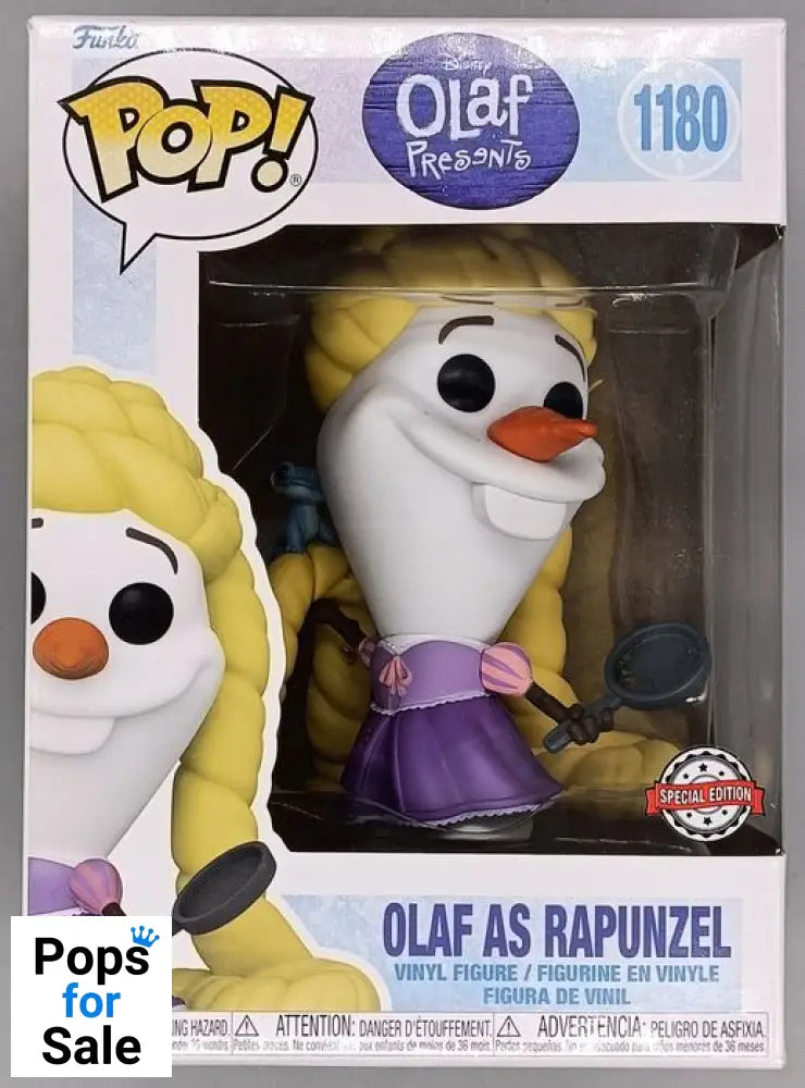 #1180 Olaf as Rapunzel Disney Olaf Presents Tangled Funko POP - PopsforSale.co.uk