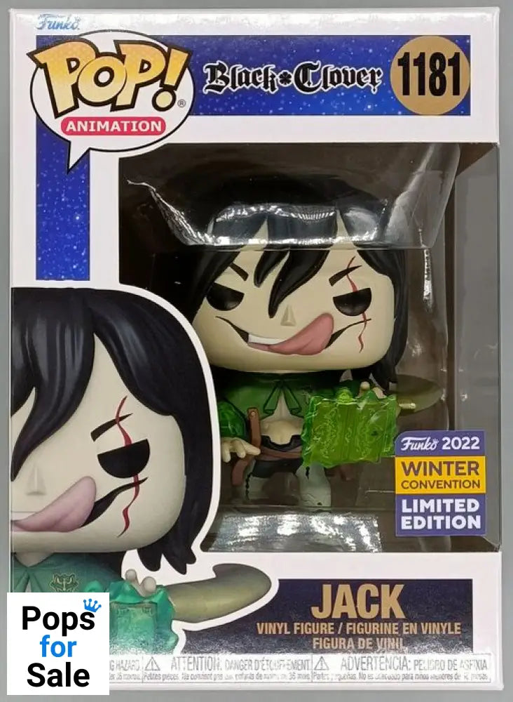 1181 Jack (Ripper) - Black Clover - 2022 Con Funko POP - Brand New