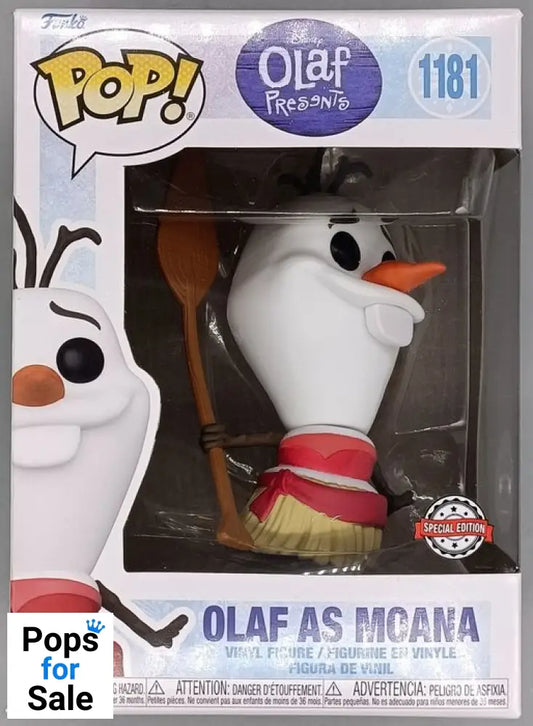 #1181 Olaf as Moana - Disney Olaf Presents Funko POP - PopsforSale.co.uk