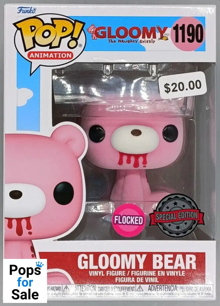 #1190 Gloomy Bear - Flocked - Naughty Grizzly Funko POP - PopsforSale.co.uk