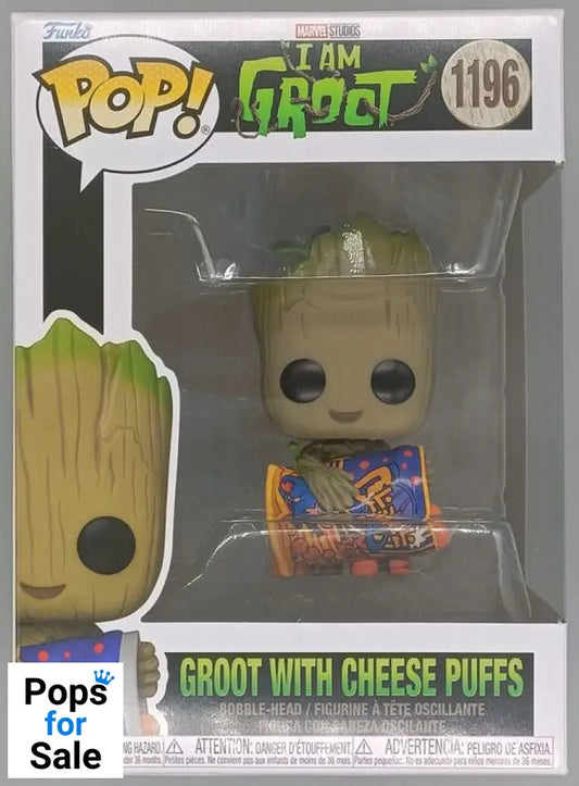 #1196 Groot with Cheese Puffs - Marvel I Am Groot Funko POP - PopsforSale.co.uk