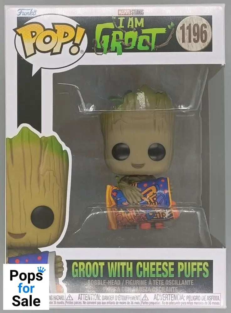 #1196 Groot with Cheese Puffs - Marvel I Am Groot Funko POP
