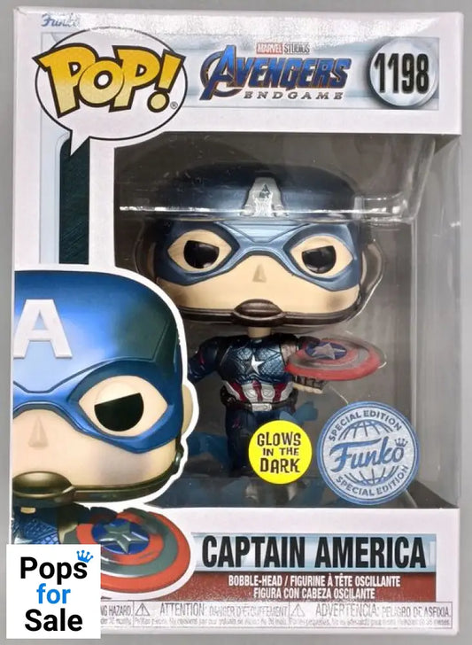 #1198 Captain America (w/ Mj�lnir and Broken Shield) Box Damaged Funko POP