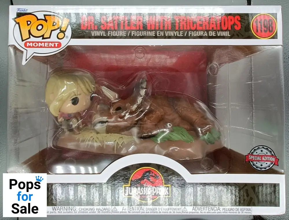 1198 Dr. Sattler with Triceratops Movie Moment Jurassic Park Funko POP