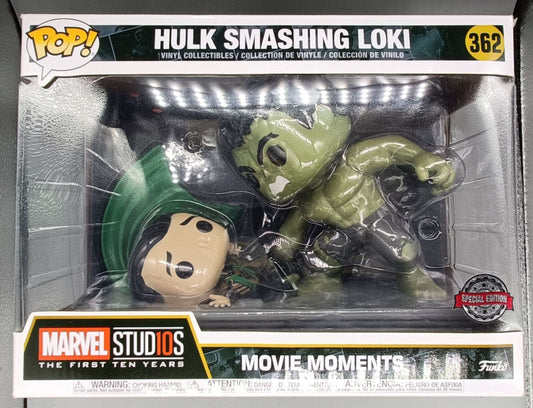 362 Hulk Smashing Loki - Movie Moment - Marvel Avengers - Funko POP - Box Damaged